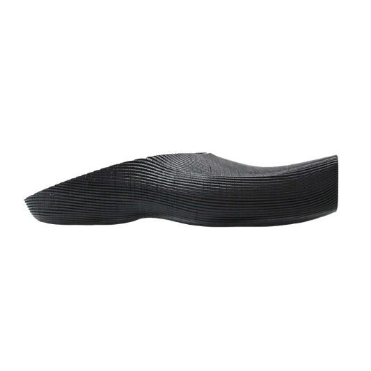 Square Toe Rubber Mules, Black