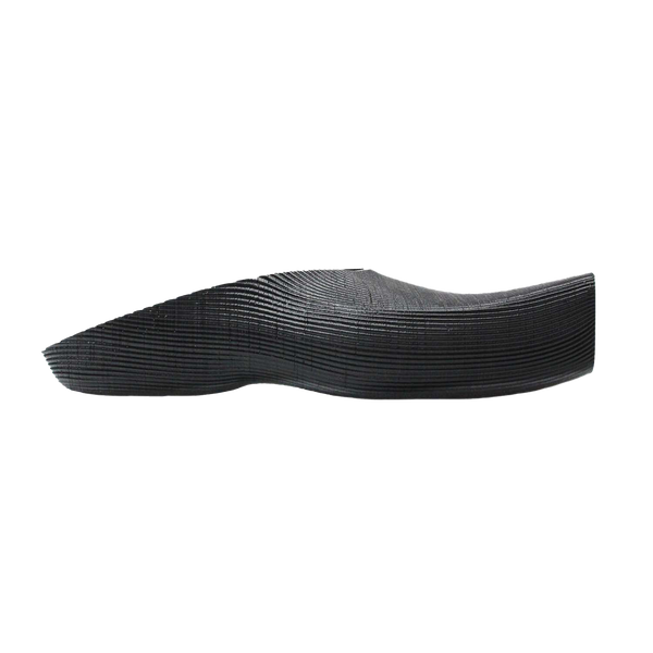 Square Toe Rubber Mules, Black