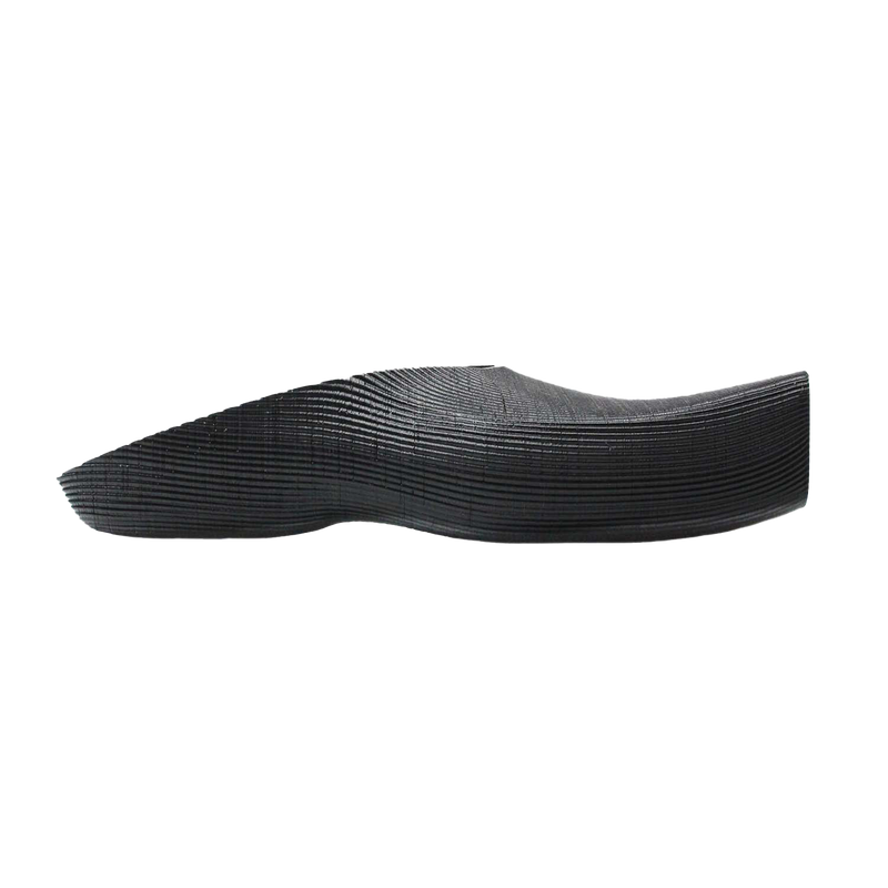 Square Toe Rubber Mules, Black