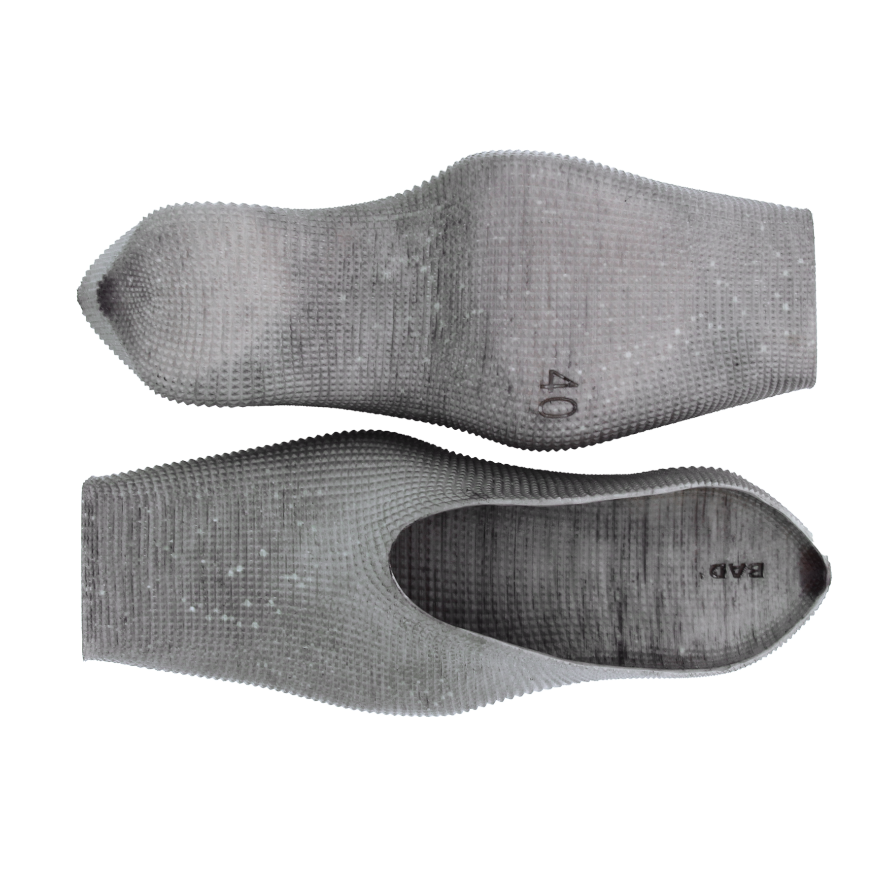 Heeled Square Toe Rubber Mules - Concrete – Body Amplification Devices ...